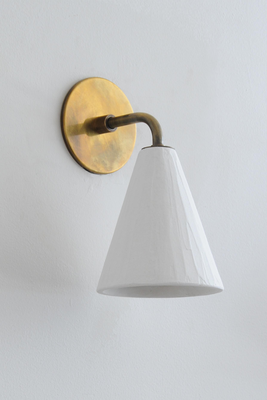 Plaster Cone Wall Light from Rose Uniacke