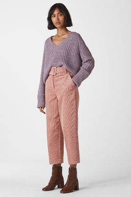 Cord Belted Trousers