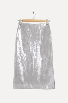 Sequinned Midi-Length Pencil Skirt from & Other Stories