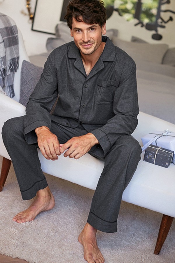 Men's Cotton Piped Pyjama Set