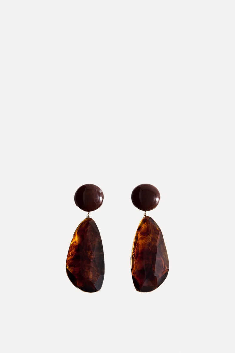Resin Pendant Earrings from Mango