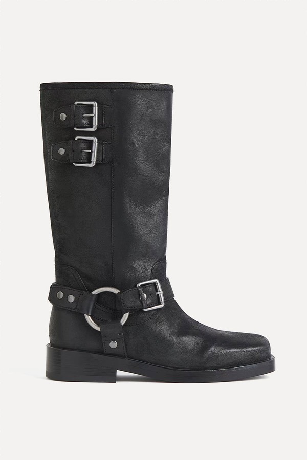 Suede Biker Boots from H&M