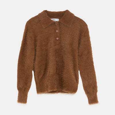 Textured Polo Sweater from Zara