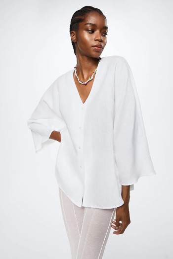 100% Linen Blouse from Mango