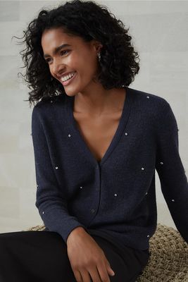 Crystal-Embellished Cardigan With Alpaca from The White Company