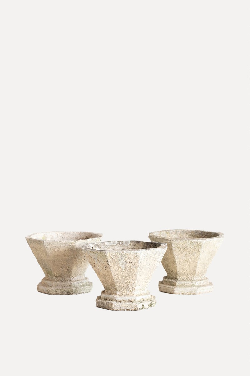 Brutalist Reconstituted Stone Planters from Modants