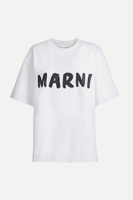 Boxy-Fit Logo-Print Cotton T-Shirt from Marni