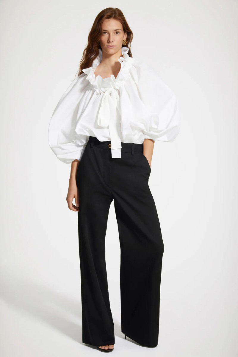 Puff Sleeve Poplin Top, £375 | Patou