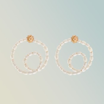 Rosa Swirl Hoops, £65 | Kara Yoo