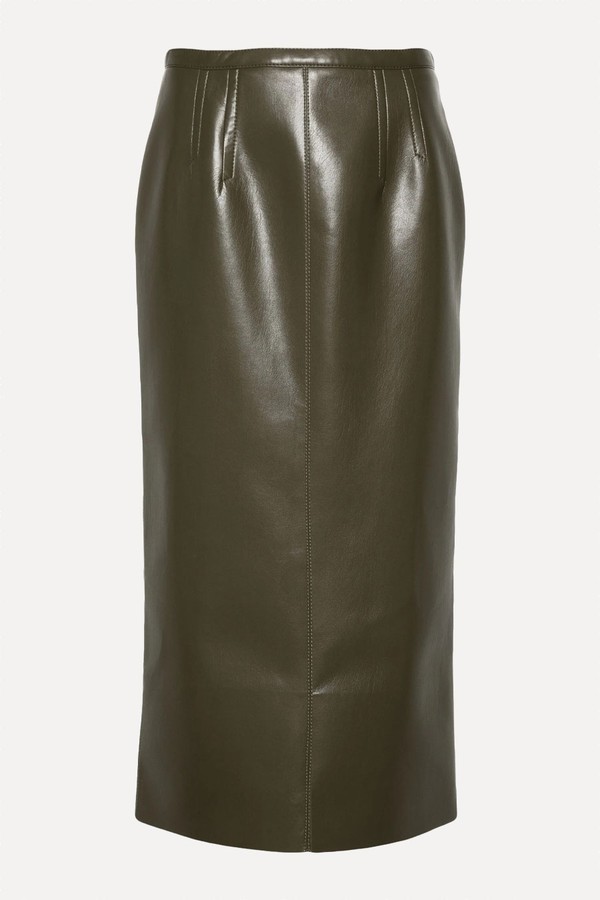 Coated-Finish High-Waisted Skirt from Philosophy Di Lorenzo Serafini
