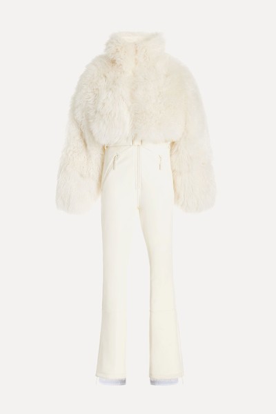 Nozawa Belted Shearling & Stretch-Jersey Ski Suit