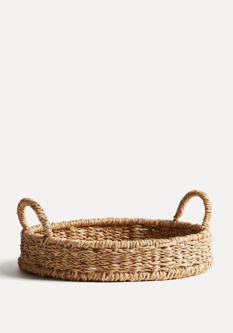 Round Straw Tray 