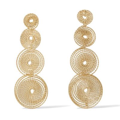 Soffio Gold Tone Earrings from Rosantica