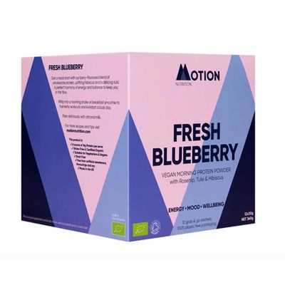 Fresh Blueberry Morning Protein Shake from Motion Nutrition