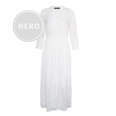 Alimos Broderie Midi Dress from French Connection