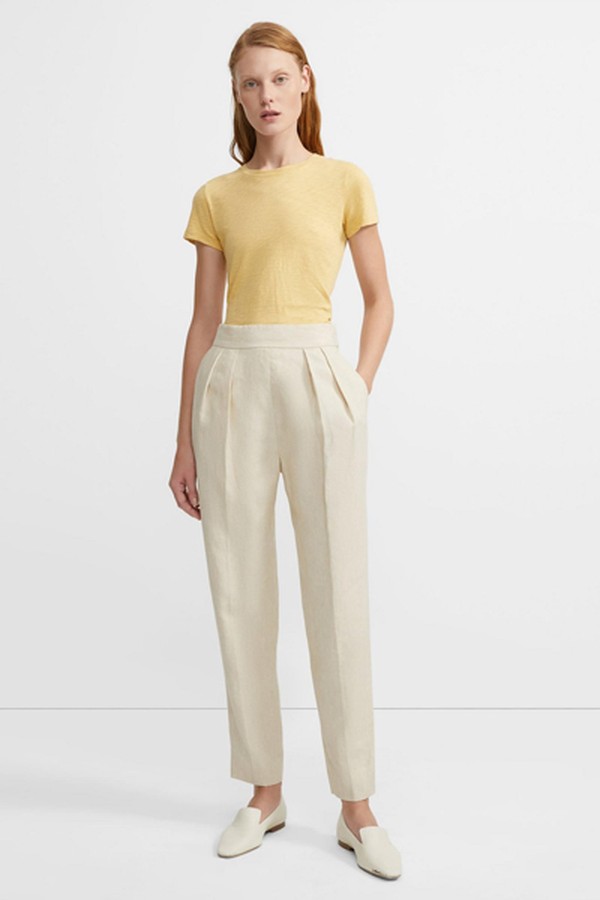 Pure Linen Pleated Trouser from Theory