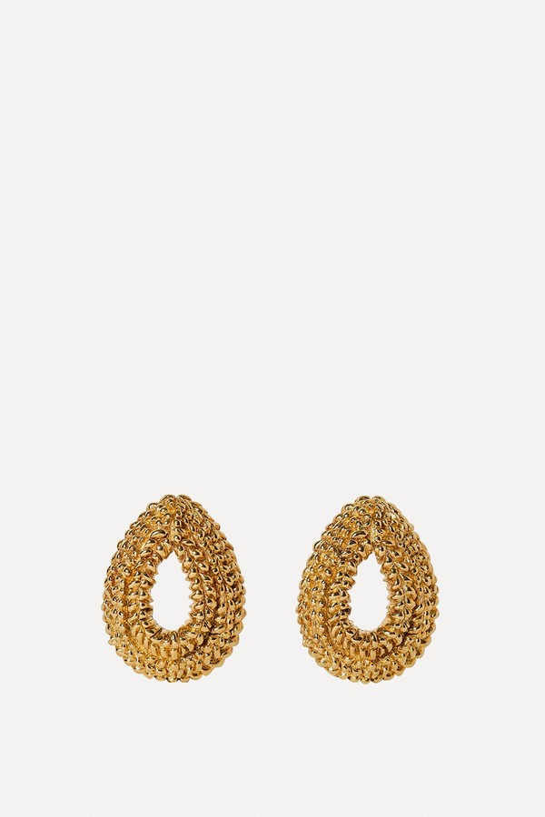 18K Gold-Plated Pewter Earrings from Paola Sighinolfi