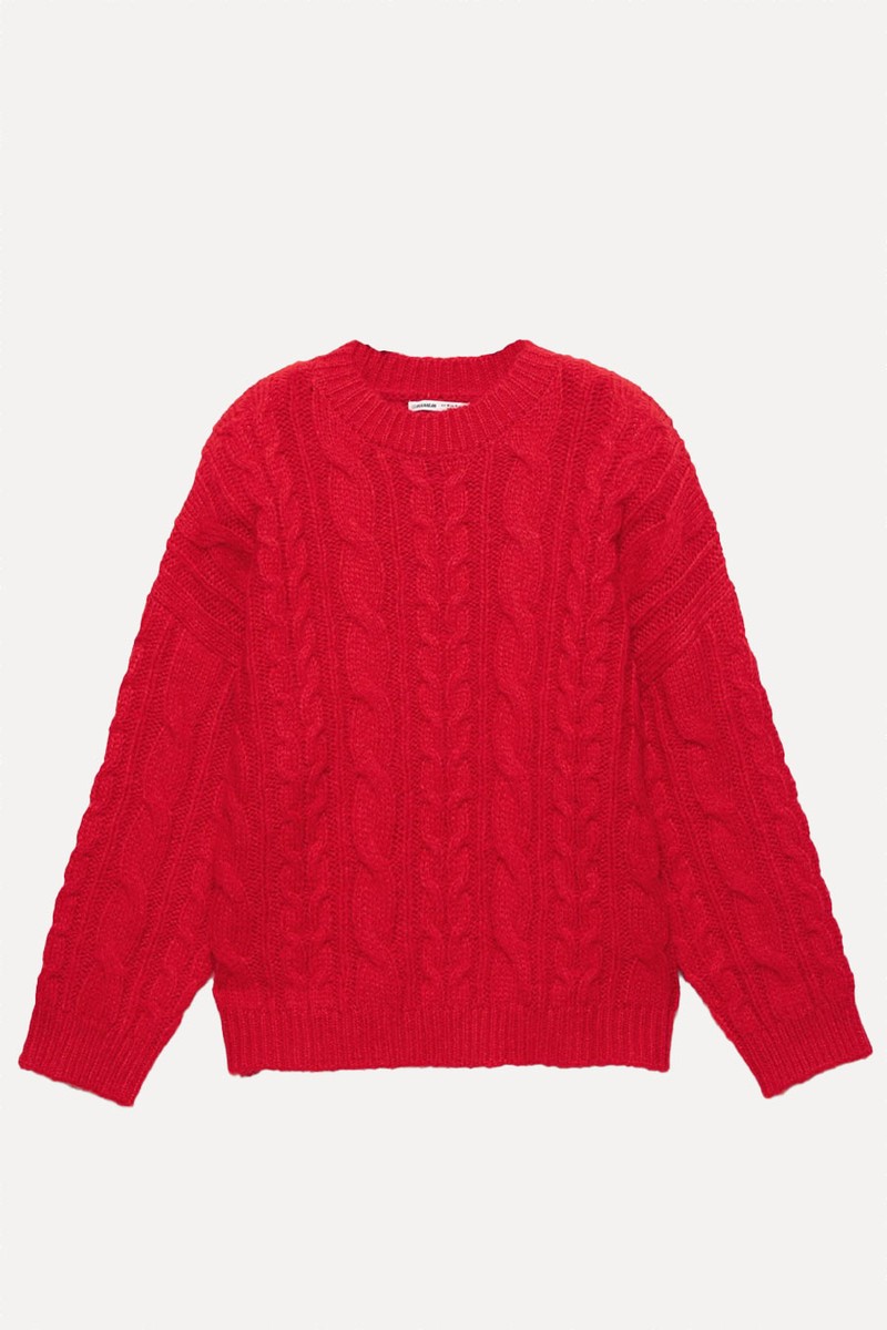 Oversize Cable-Knit Sweater from Pull & Bear 