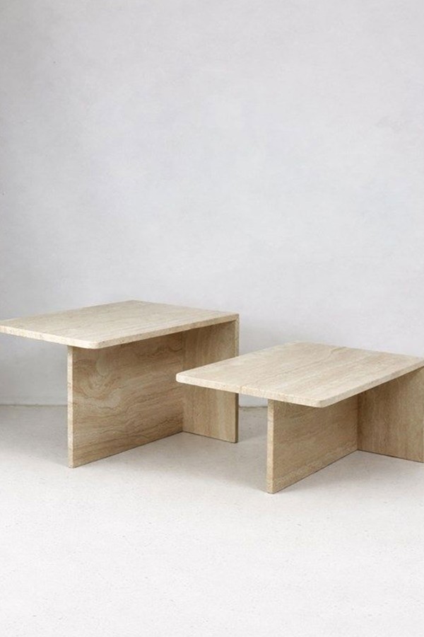 1970's Italian Travertine Tables from Hamish Webster