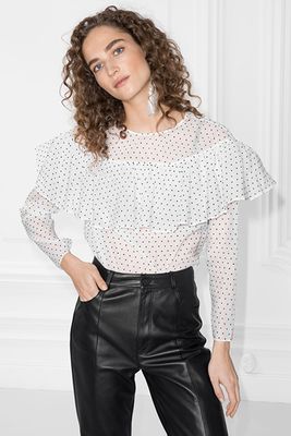 Polka-Dot Frill Blouse from & Other Stories