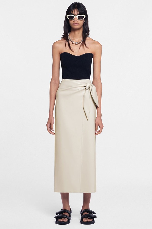 Amas Okobor™ Alt-Leather Sarong Skirt