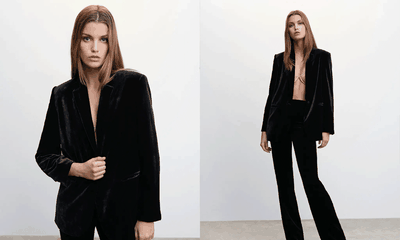 Velvet Suit Blazer, £229.99 | Mango
