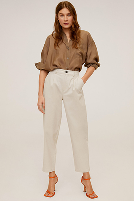 Relaxed Fit Cropped Trousers from Mango