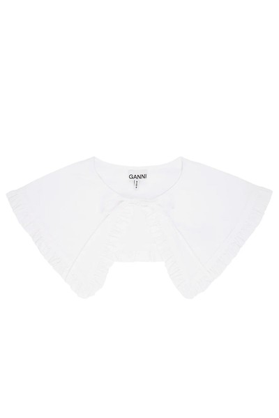 White Cotton Poplin Collar from Ganni