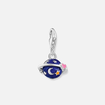 Saturn With Dark Blue Cold Enamel 