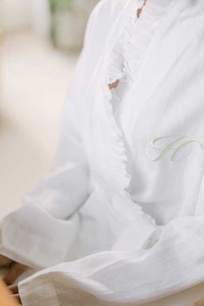 The Ruffled Linen Robe, £95 | Clementine & Mint