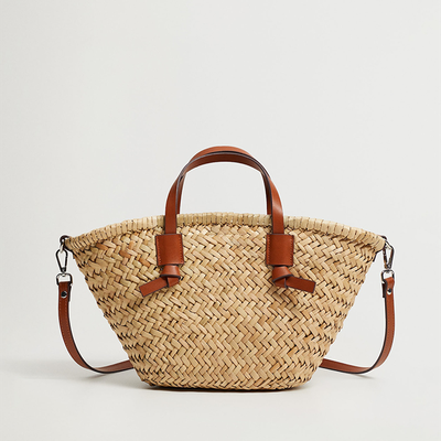 Double Strap Mini Basket Bag from Mango