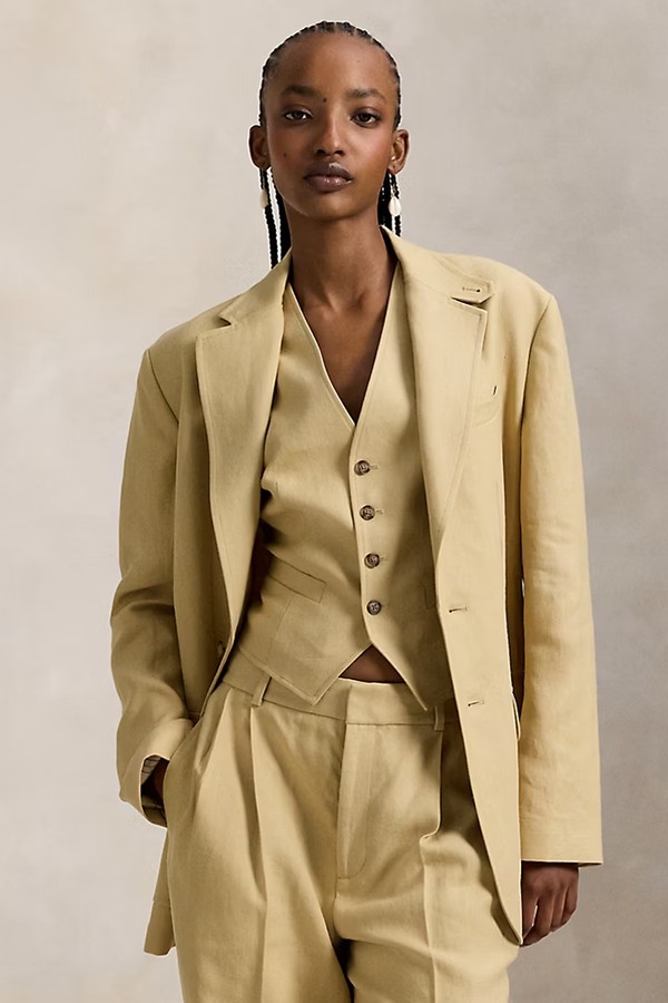 Single-Breasted Hemp Blazer