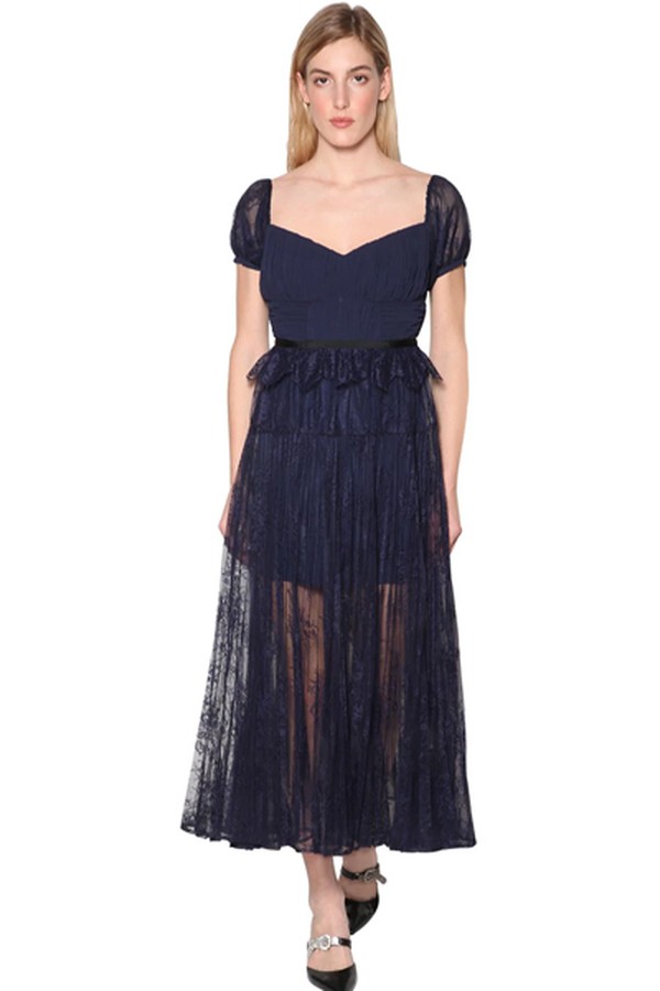 Techno Floral Lace Dress from Self-Portrait