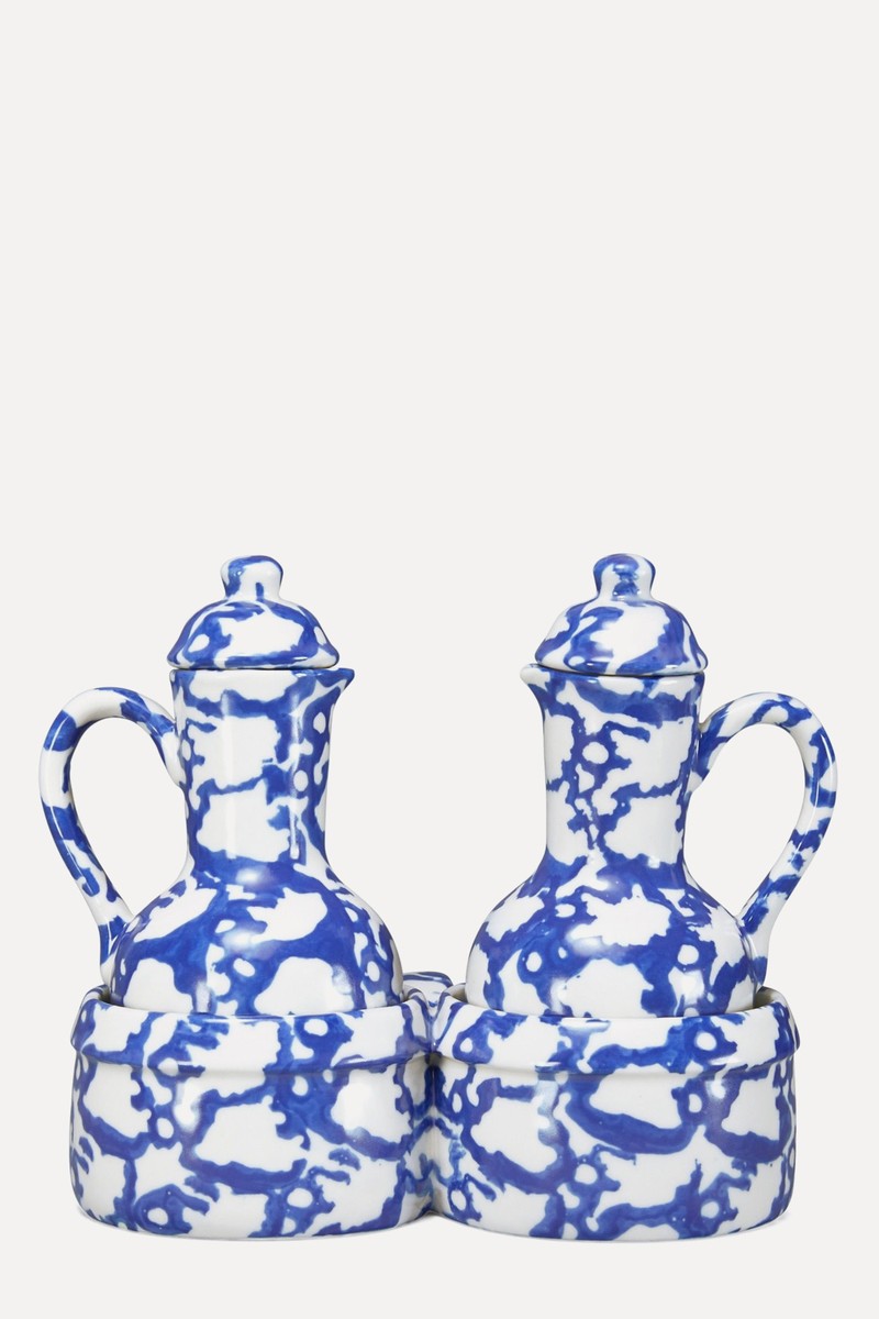 Spongeware Oil & Vinegar Set from Tory Burch