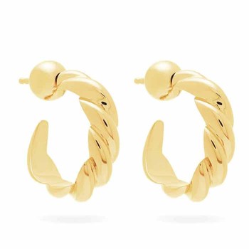 Rope Large 18kt Gold-Vermeil Hoop Earrings from Sophie Buhai