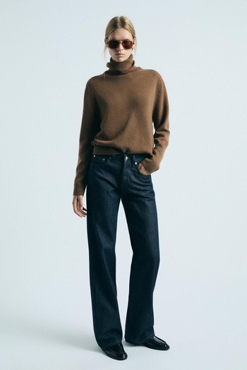 Mid-Rise Wide-Leg Full Length Jeans from Massimo Dutti