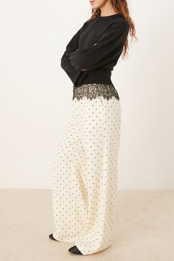 Polka Dot Pull On Trousers from Threadbare