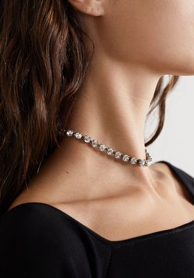 Silver-Tone Crystal Choker from Saint Laurent