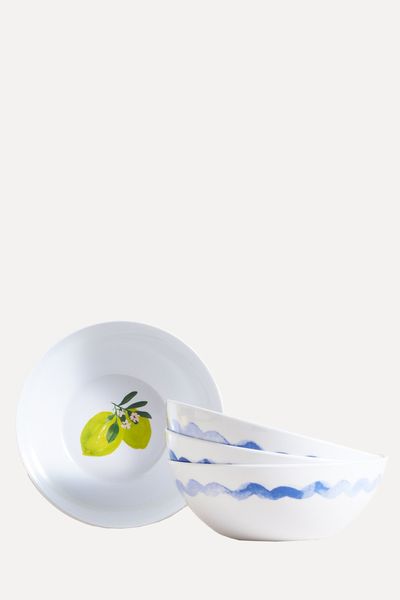 Set Of 4 Summer Fruits Picnic Cereal Bowls from Marks & Spencer