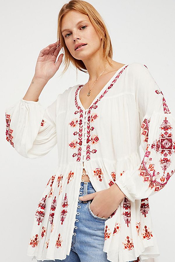 The Arianna Embroidered Tunic from Free People
