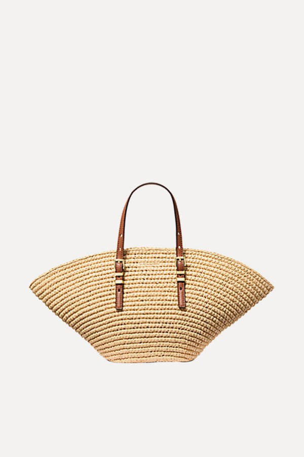 Isa Small Hand-Crocheted Straw Tote Bag from Michael Kors