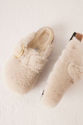 Boston Big Buckle Shearling Clogs from Birkenstock