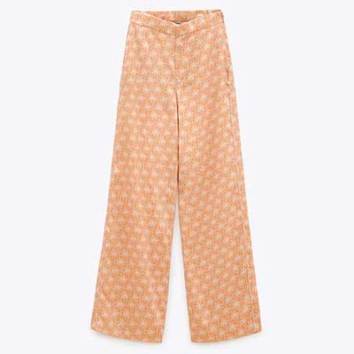 Printed Pyjama-Style Trousers