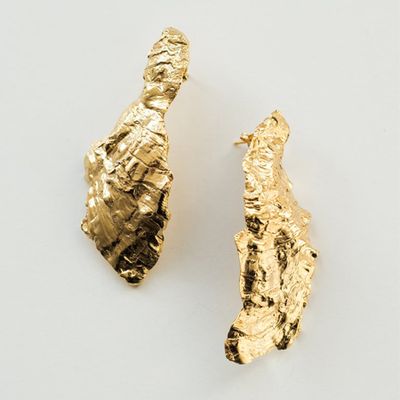 Oyster Earrings Gold from By Nye