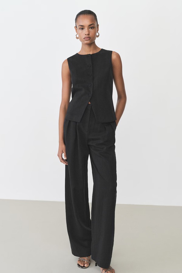 Straight Lyocell Suit Vest