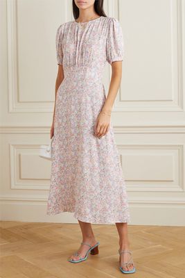 Beline Floral-Print Crepe Midi Dress from Faithfull The Brand