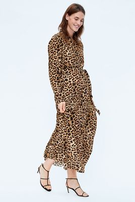 Long Leopard Print Dress