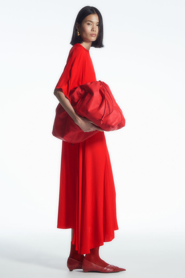 Asymmetric Draped Midi Dress  from COS