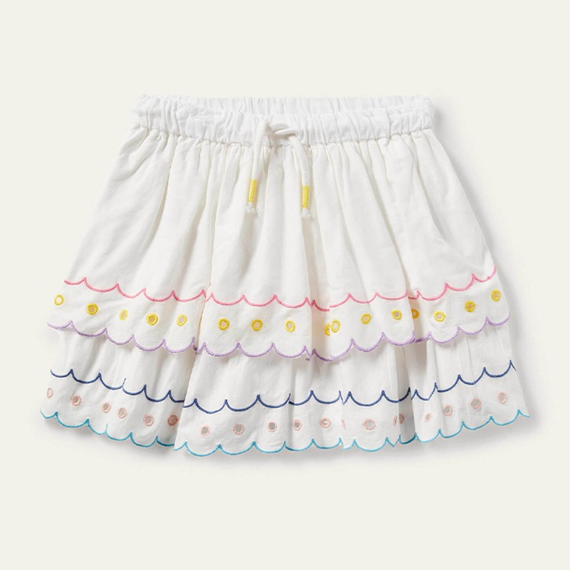 Rainbow Broderie Skirt