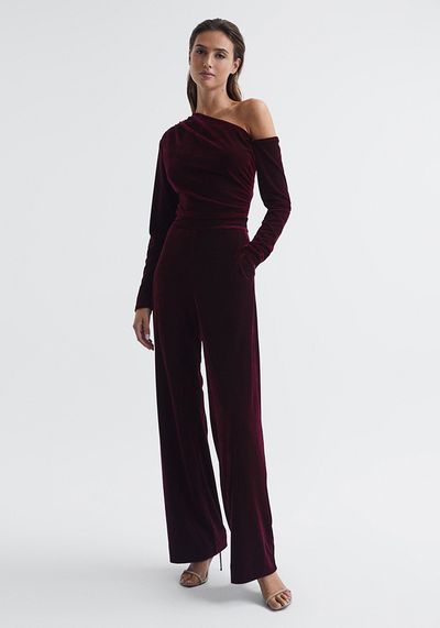 Fitted Velvet Jumpsuit